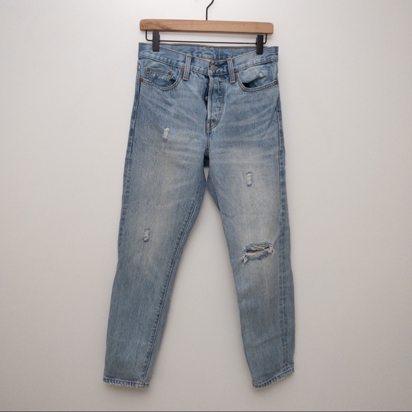 LEVI’S straight leg mom jean Wedgie Icon Selvedge Jeans in Desert Delta - Picture 7 of 12
